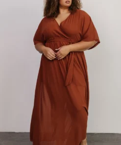 BB Custom Kia Kimono Maxi Dress | Rust Dresses