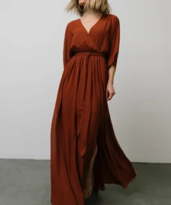 BB Custom Kia Kimono Maxi Dress | Rust Dresses