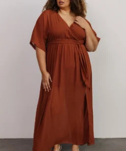 BB Custom Kia Kimono Maxi Dress | Rust Dresses