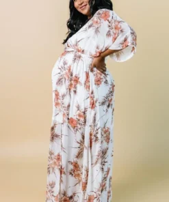 BB Custom Kia Kimono Maxi Dress | Sunset Floral 24 BB Custom Kia Kimono Maxi Dress | Sunset Floral