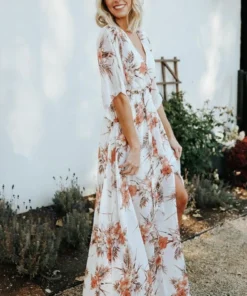 BB Custom Kia Kimono Maxi Dress | Sunset Floral 25 BB Custom Kia Kimono Maxi Dress | Sunset Floral
