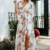 BB Custom Kia Kimono Maxi Dress | Sunset Floral