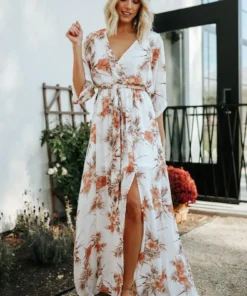BB Custom Kia Kimono Maxi Dress | Sunset Floral