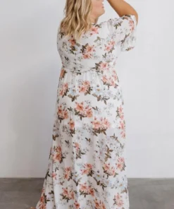 BB Custom Kia Kimono Maxi Dress | White Floral