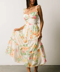 FT Kiara Midi Dress | Watercolor Floral Dresses