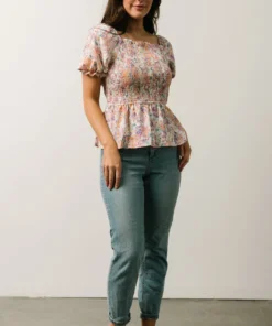 HAY Kiplyn Smocked Top | Multi Print