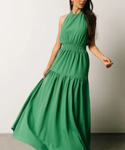 FT Dresses Knoxville Halter Maxi Dress | Green