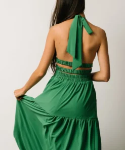 FT Dresses Knoxville Halter Maxi Dress | Green