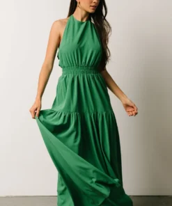FT Dresses Knoxville Halter Maxi Dress | Green