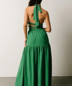 FT Dresses Knoxville Halter Maxi Dress | Green