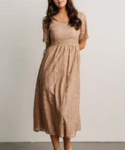 POL Dresses Kody Lace Dress | Sand