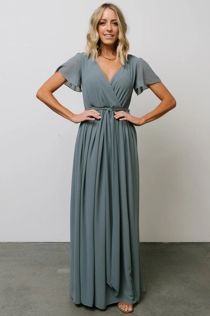 Dresses Kristina Maxi Dress | Dusty Blue 2 Dresses Kristina Maxi Dress | Dusty Blue
