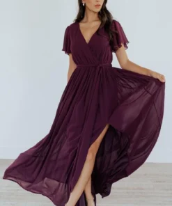 Kristina Maxi Dress | Eggplant