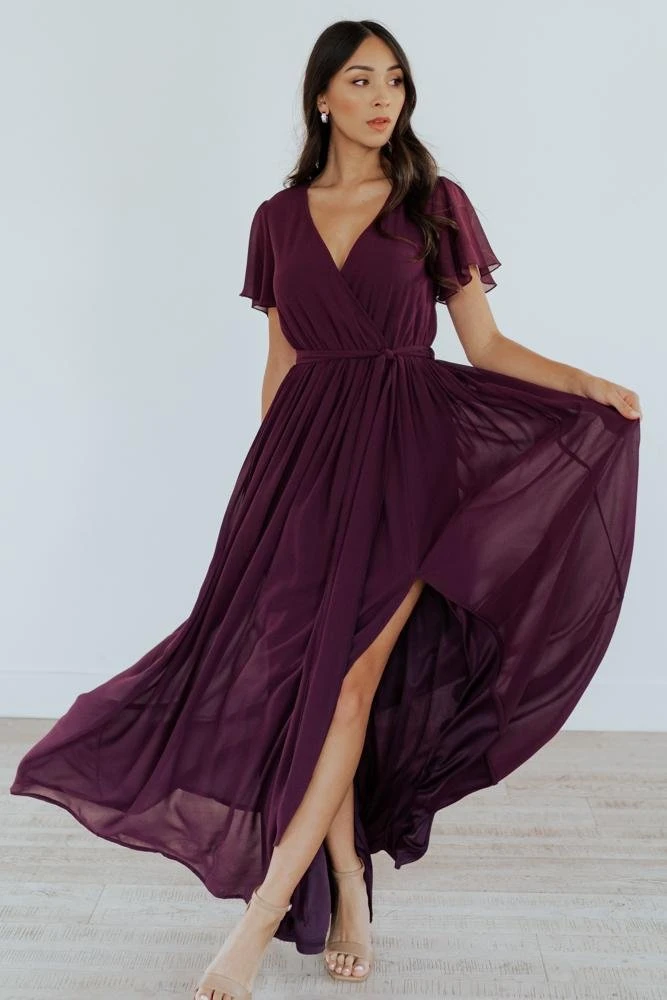 Kristina Maxi Dress | Eggplant 1 Kristina Maxi Dress | Eggplant