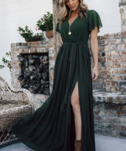 Kristina Maxi Dress | Green Dresses
