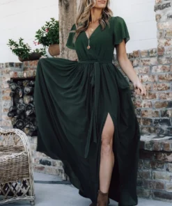 Kristina Maxi Dress | Green Dresses