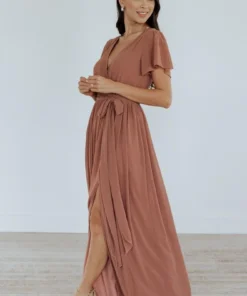 Kristina Maxi Dress | Rosy Brown