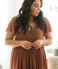 Kristina Maxi Dress | Rosy Brown