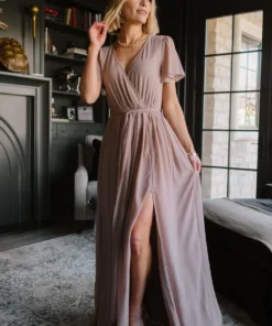 Kristina Maxi Dress | Taupe
