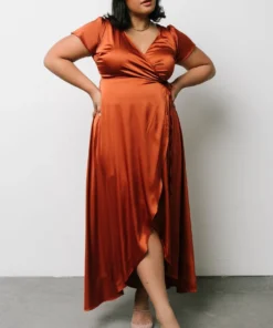 BB Custom Krystal Satin Wrap Gown | Copper Dresses 25 BB Custom Krystal Satin Wrap Gown | Copper Dresses