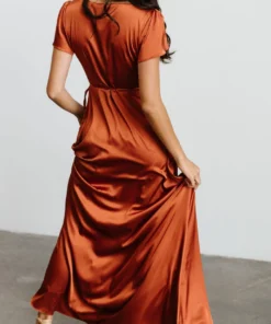 BB Custom Krystal Satin Wrap Gown | Copper Dresses 32 BB Custom Krystal Satin Wrap Gown | Copper Dresses