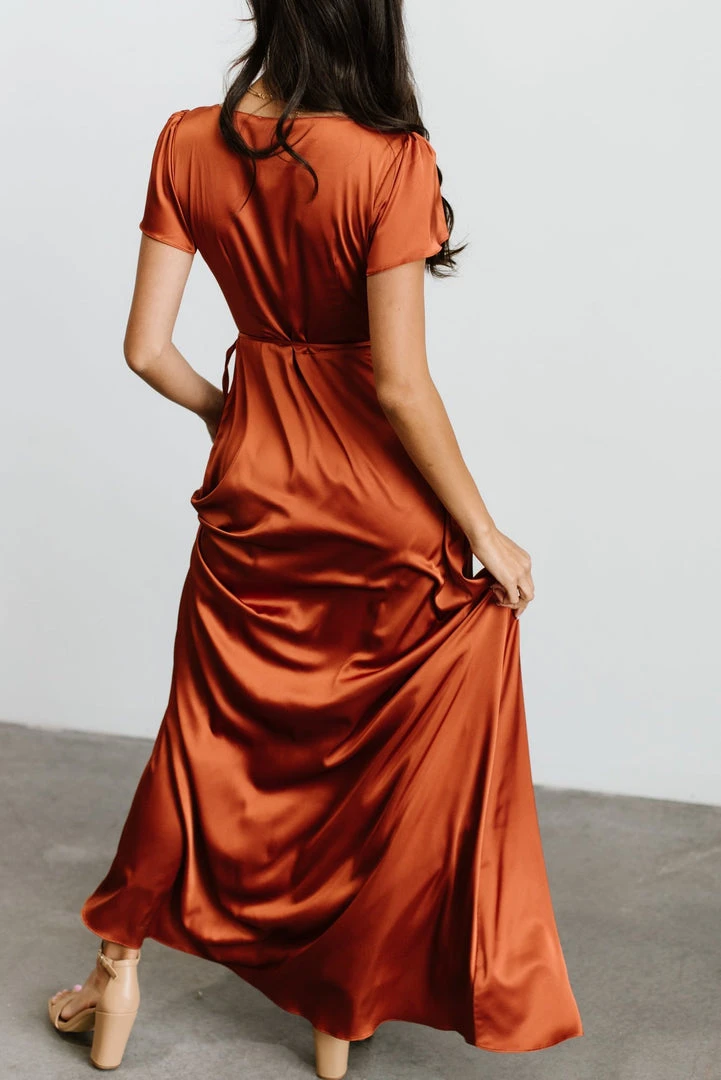 BB Custom Krystal Satin Wrap Gown | Copper Dresses 13 BB Custom Krystal Satin Wrap Gown | Copper Dresses