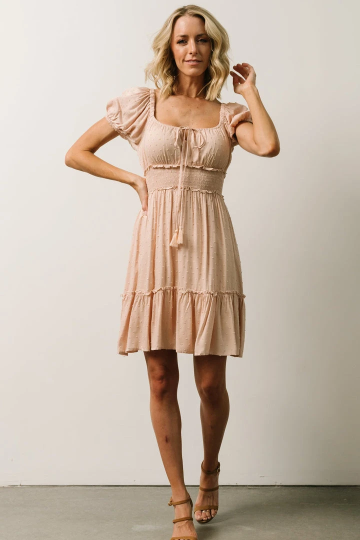 IL Dresses Labelle Swiss Dot Mini Dress | Blush 6 IL Dresses Labelle Swiss Dot Mini Dress | Blush