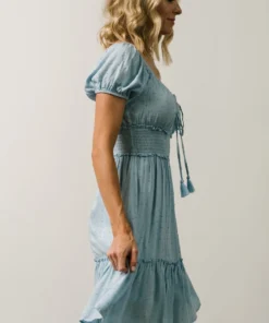 IL Labelle Swiss Dot Mini Dress | Sky Blue