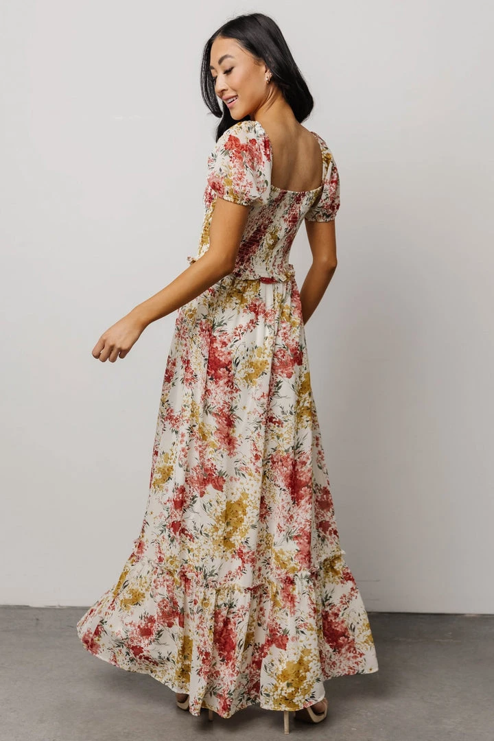 BB Custom Dresses Larissa Maxi Dress | Berry And Golden Floral 7 BB Custom Dresses Larissa Maxi Dress | Berry And Golden Floral