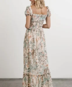 BB Custom Dresses Larissa Maxi Dress | Peach And Sage Floral 9 BB Custom Dresses Larissa Maxi Dress | Peach And Sage Floral