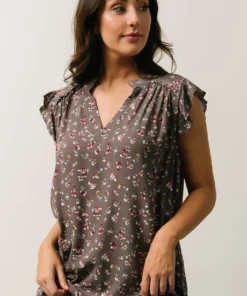 KA Lars Top | Mauve Multi Floral Boho