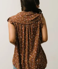 KA Lars Top | Mocha Multi Floral