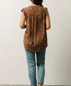 KA Lars Top | Mocha Multi Floral