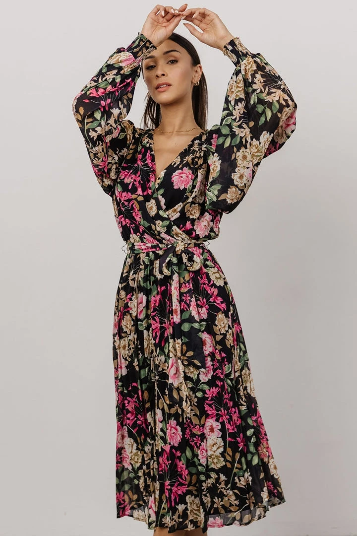 FT Dresses Laurie Midi Dress | Black Floral 3 FT Dresses Laurie Midi Dress | Black Floral
