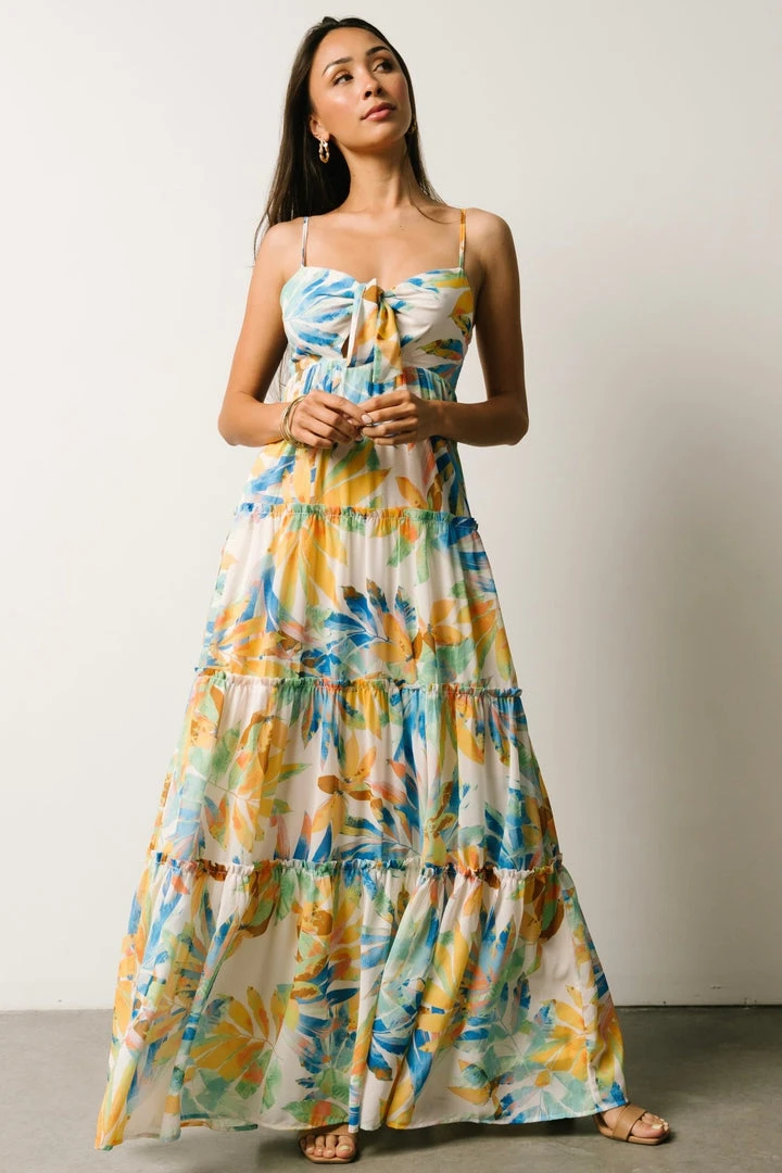 FT Leighton Front Tie Maxi Dress | Multi Floral Dresses 7 FT Leighton Front Tie Maxi Dress | Multi Floral Dresses