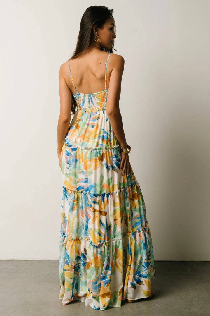 FT Leighton Front Tie Maxi Dress | Multi Floral Dresses 6 FT Leighton Front Tie Maxi Dress | Multi Floral Dresses