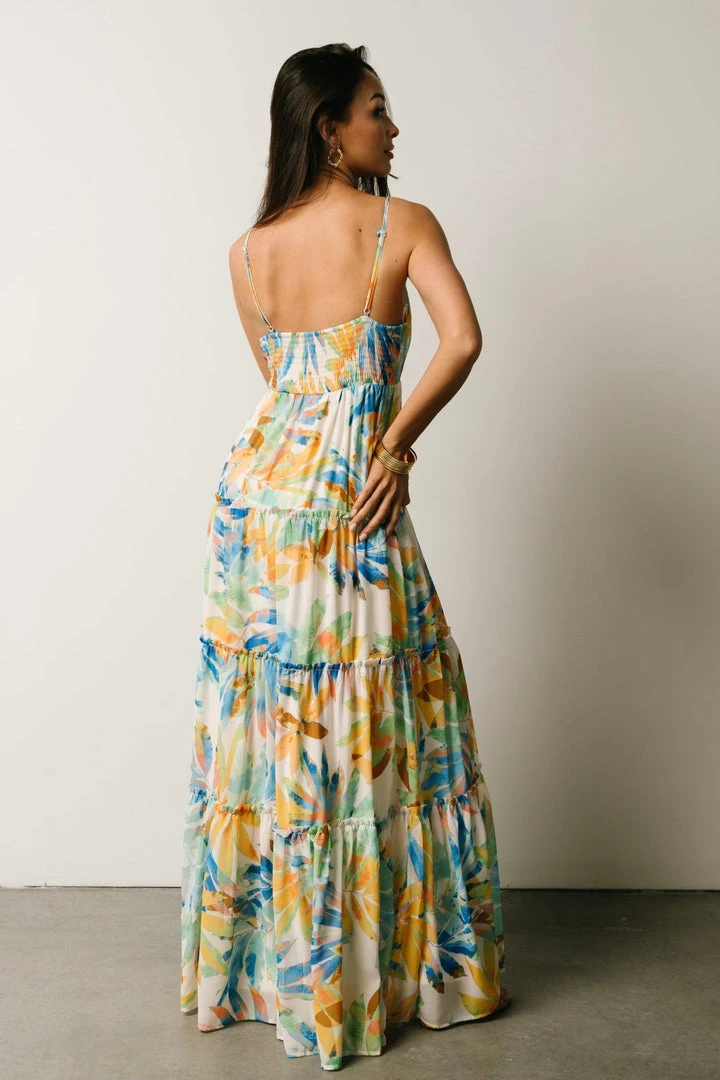 FT Leighton Front Tie Maxi Dress | Multi Floral Dresses 3 FT Leighton Front Tie Maxi Dress | Multi Floral Dresses