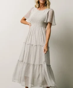 Leilani Tiered Midi Dress | Dusty Blue Floral