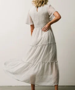 Leilani Tiered Midi Dress | Dusty Blue Floral