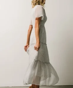 Leilani Tiered Midi Dress | Dusty Blue Floral