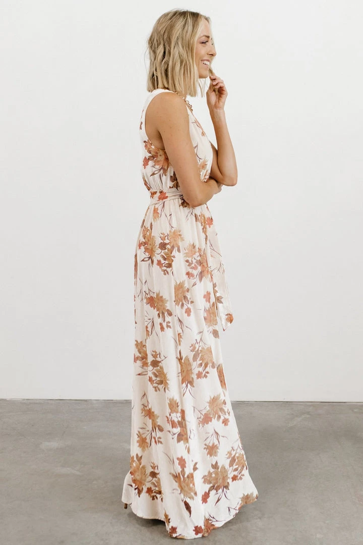 BB Custom Lennon Velvet Maxi Dress | Cream Floral 5 BB Custom Lennon Velvet Maxi Dress | Cream Floral