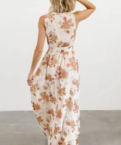 BB Custom Lennon Velvet Maxi Dress | Cream Floral
