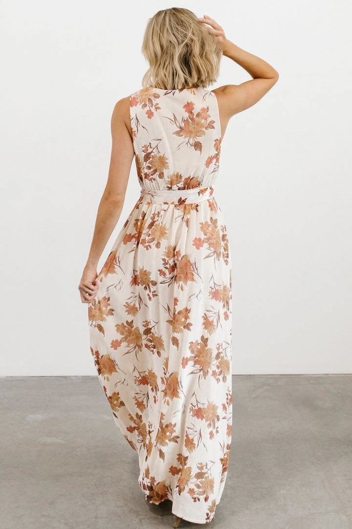 BB Custom Lennon Velvet Maxi Dress | Cream Floral 2 BB Custom Lennon Velvet Maxi Dress | Cream Floral