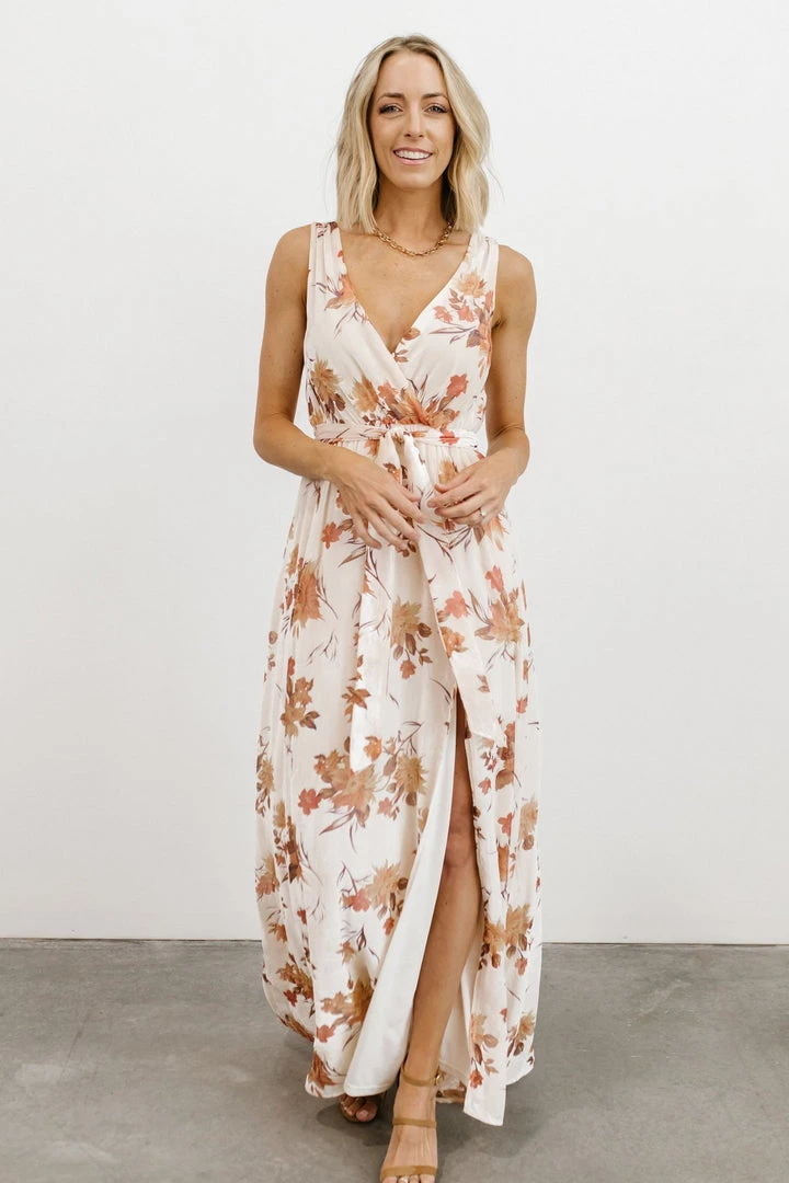 BB Custom Lennon Velvet Maxi Dress | Cream Floral 3 BB Custom Lennon Velvet Maxi Dress | Cream Floral
