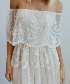 BB Custom Leon Off Shoulder Maxi Dress | White Dresses