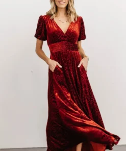 BB Custom Leslie Embossed Velvet Maxi | Crimson Dresses 31 BB Custom Leslie Embossed Velvet Maxi | Crimson Dresses
