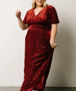 BB Custom Leslie Embossed Velvet Maxi | Crimson Dresses 23 BB Custom Leslie Embossed Velvet Maxi | Crimson Dresses