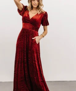 BB Custom Leslie Embossed Velvet Maxi | Crimson Dresses 27 BB Custom Leslie Embossed Velvet Maxi | Crimson Dresses
