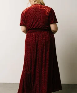 BB Custom Leslie Embossed Velvet Maxi | Crimson Dresses 26 BB Custom Leslie Embossed Velvet Maxi | Crimson Dresses