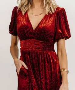 BB Custom Leslie Embossed Velvet Maxi | Crimson Dresses 21 BB Custom Leslie Embossed Velvet Maxi | Crimson Dresses